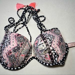 🆕NWT VS Gorgeous Push- up Halter tie bikini top